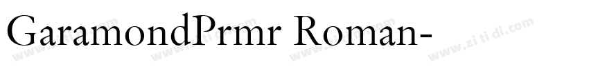 GaramondPrmr Roman字体转换
